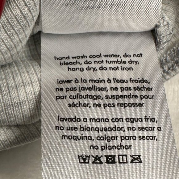 WeWoreWhat Womens Henley Bodysuit Gray Sz M Ribbed Long-Sleeve Comfy Stretch NWT - Picture 5 of 11